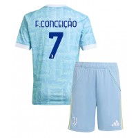 Juventus Francisco Conceicao #7 Bortatröja Barn 2025-26 Kortärmad (+ Korta byxor)
